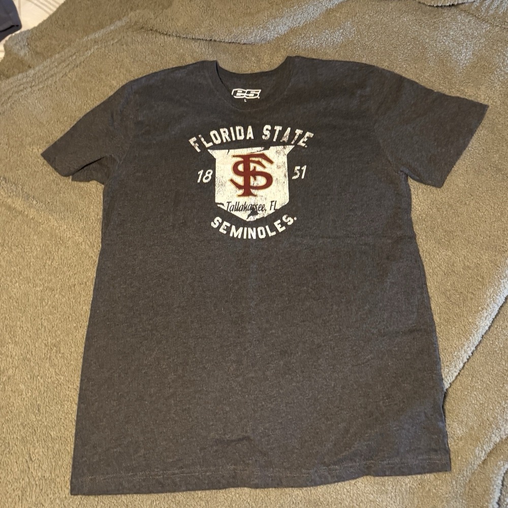 Florida State Seminoles 1851 Tallahassee T-Shirt – Size Large – Charcoal Gray